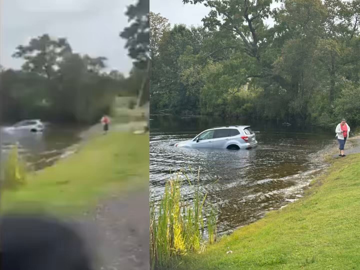 VIDEO: Anti-ICE Protestor’s Car Rolls Into Lake During Confrontation With Agents in Massachusetts