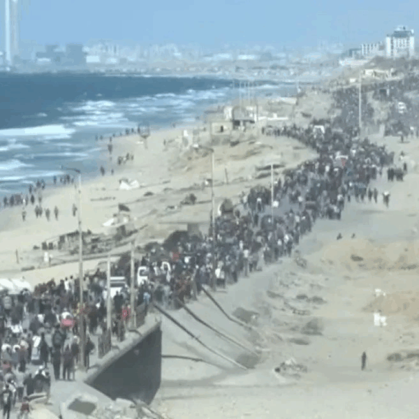 VIDEO: Thousands of Displaced Palestinians Return North as Trump-Brokered Gaza Ceasefire Takes Hold
